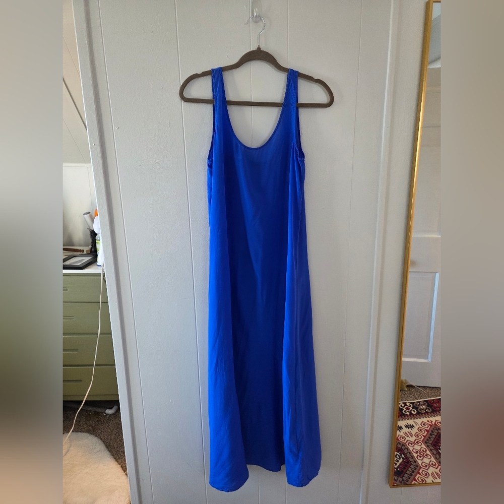 J. Crew cobalt blue SILK sleeveless dress